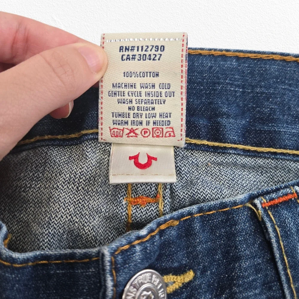Y2K Vintage True Religion Bobby World Tour Jeans Straight Leg 33 x 33 USA Made